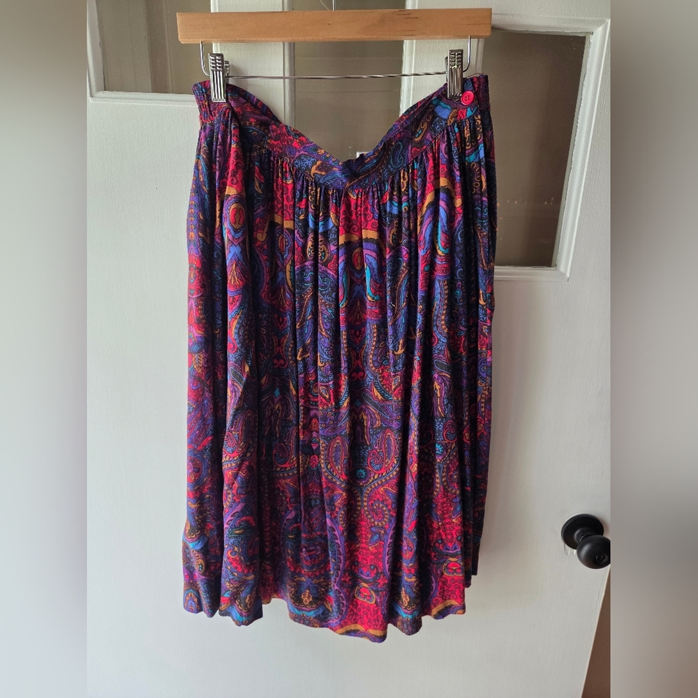 Colorful Paisley Maxi Skirt